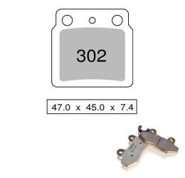 Pastiglie freno posteriori Nissin per arctic cat atv dvx 400 04-08 - Mescola Sinterizzata ST/MX 03 442P30203