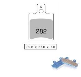 Pastiglie freno posteriori Nissin per Ducati Monster S4 01-03 - Mescola Organica NS 04 442P28204