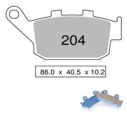 Pastiglie freno posteriori Nissin per Honda Africa Twin XRV 650 88-90 - Mescola Organica NS 04 442P20404