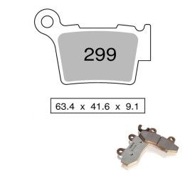 Pastiglie freno posteriori Nissin per Husqvarna SMR 510 06-10 - Mescola Sinterizzata ST/MX 03 442P29903
