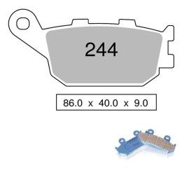 Pastiglie freno posteriori Nissin per Kawasaki Ninja 650 ABS 17-20 - Mescola Organica NS 04 442P24404