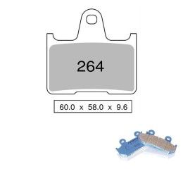 Pastiglie freno posteriori Nissin per Suzuki GSX-R 600 04-05 - Mescola Organica NS 04 442P26404