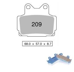Pastiglie freno posteriori Nissin per Yamaha Fazer 600 98-03 - Mescola Organica NS 04 442P20904
