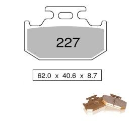 Pastiglie freno posteriori Nissin per Yamaha TT 600 E 94-95 - Mescola Organica Off Road GS 02 442P22702