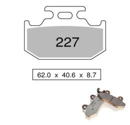 Pastiglie freno posteriori Nissin per Yamaha TT 600 E 94-95 - Mescola Sinterizzata ST/MX 03 442P22703