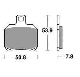 Pastiglie freno posteriori SBS per Aprilia RSV4 1100 Factory 19-24 - Mescola RQ Carbon TECH pista 730RQ