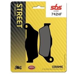Pastiglie freno posteriori SBS per BMW R 1200 GS Adventure 05-13 - Mescola HF ceramica strada 742HF