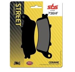 Pastiglie freno posteriori SBS per Honda Varadero XL 1000 V 99-11 - Mescola HF ceramica strada 736HF