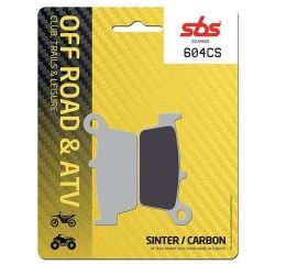 Pastiglie freno posteriori SBS per Honda XR 400 R 96-04 - Mescola CS Carbon Off-road 604CS