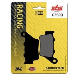 Pastiglie freno posteriori SBS per Husqvarna SM 125 98-99 - Mescola RQ Carbon TECH pista 675RQ
