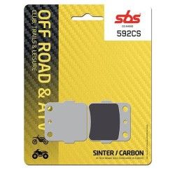 Pastiglie freno posteriori SBS per Husqvarna WR 250 92-94 - Mescola CS Carbon Off-road 592CS