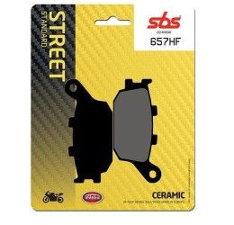 Pastiglie freno posteriori SBS per Kawasaki Ninja 650 ABS 17-25 - Mescola HF ceramica strada 657HF