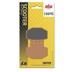Pastiglie freno posteriori SBS per Piaggio Vespa GTS 300 14-16 - Mescola MS Sinterizzata Scooter 166MS