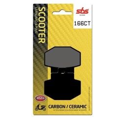Pastiglie freno posteriori SBS per Piaggio Vespa GTS 300 Super 08-16 - Mescola CT Carbon Ceramica Scooter 166CT