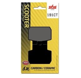 Pastiglie freno posteriori SBS per Piaggio X8 250 05-08 - Mescola CT Carbon Ceramica Scooter 191CT