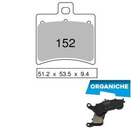 Pastiglie freno posteriori Trofeo by Ognibene per Aprilia Atlantic 200 03-05 - Mescola Organica 00 43015200