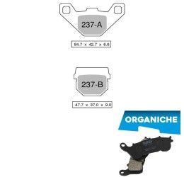 Pastiglie freno posteriori Trofeo by Ognibene per Aprilia RS4 125 14-19 - Mescola Organica 00 43023700