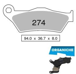 Pastiglie freno posteriori Trofeo by Ognibene per CFMoto 800 MT Sport 22-25 - Mescola Organica 00 43027400