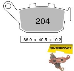 Pastiglie freno posteriori Trofeo by Ognibene per Honda Africa Twin XRV 750 90-03 - Mescola Sinterizzata 01 43020401