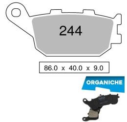 Pastiglie freno posteriori Trofeo by Ognibene per Honda CBF 600 S 04-10 - Mescola Organica 00 43024400