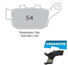 Pastiglie freno posteriori Trofeo by Ognibene per Honda X-ADV 750 17-22 - Mescola Organica 00 43005400