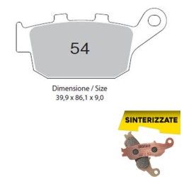 Pastiglie freno posteriori Trofeo by Ognibene per Honda X-ADV 750 17-22 - Mescola Sinterizzata 01 43005401