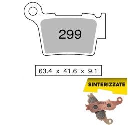 Pastiglie freno posteriori Trofeo by Ognibene per Husqvarna FE 501 14-24 - Mescola Sinterizzata 01 43029901
