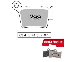 Pastiglie freno posteriori Trofeo by Ognibene per Husqvarna TC 450 05-10 - Mescola Ceramica 43029907