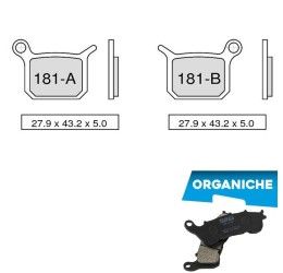 Pastiglie freno posteriori Trofeo by Ognibene per KTM 65 SX 04-11 - Mescola Organica 00 43018100
