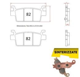 Pastiglie freno posteriori Trofeo by Ognibene per Kymco AK 550 17-25 - Mescola Sinterizzata 01 43008201