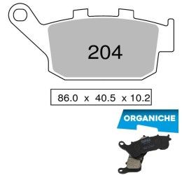Pastiglie freno posteriori Trofeo by Ognibene per Triumph Street Triple 675 R 09-12 - Mescola Organica 00 43020400