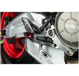 Pedane arretrate Lightech per Aprilia RS 660 20-24 con poggiapiede snodato