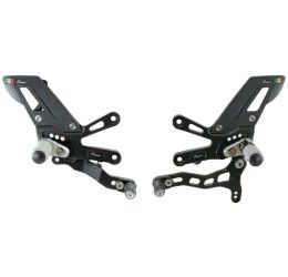 Pedane arretrate Lightech per Aprilia RSV4 1000 18-19 con poggiapiede fisso
