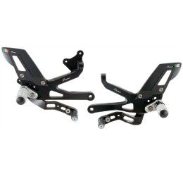 Pedane arretrate Lightech per Ducati Panigale V4 R 19-24 con poggiapiede snodato