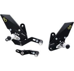 Pedane arretrate Lightech per Yamaha XSR 900 GP 23-24 con poggiapiede fisso
