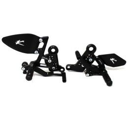 Pedane arretrate Valtermoto tipo 1.5 Yamaha MT-09 17-22
