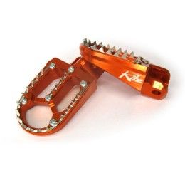 Pedane poggiapiedi maggiorate Ergal Kite modello MX/EN per KTM 640 LC4 Enduro 03-07