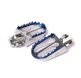 Pedane poggiapiedi maggiorate Ergal Motocross Marketing per Beta RR 480 15-19 con lamine dentellate in titanio