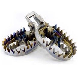 Pedane poggiapiedi maggiorate Titanio Pro Pegs versione cross per GasGas MC 125 24-25