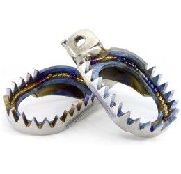 Pedane poggiapiedi maggiorate Titanio Pro Pegs versione enduro per Honda CRF 450 X 04-17