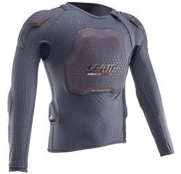 Pettorina Leatt 3DF AirFit Lite EVO per bambino con maglia protettiva a maniche lunghe colore grigio