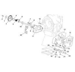 Piastra di fissaggio e registrazione cavi valvole per Aprilia RS 250 95-04