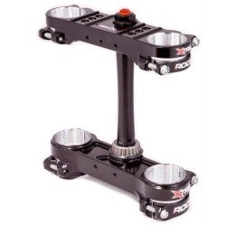 Piastre forcella Xtrig modello Rocs offset variabile per Husqvarna TE 125 14-17 nero (offset 20-22mm)