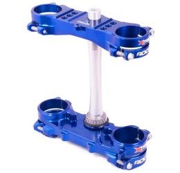 Piastre forcella Xtrig modello Rocs Tech offset fisso per Husqvarna TE 250 i 18-23 blu (offset 22mm)