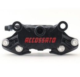 Pinza freno Assiale Ricavata dal pieno Accossato Ossidata Nera interasse 64mm