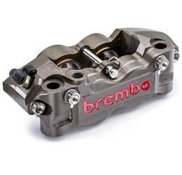 Pinza freno DX Brembo Racing CNC P4 32/36 ricavata dal pieno radiale interasse 108mm pistoncini titanio (senza pastiglie, per dischi fascia frenante 30mm)
