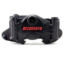 Pinza freno radiale monoblocco ricavata dal pieno Accossato Ossidata Nera interasse 69.5mm