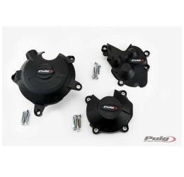 Protezione carter motore kit completo versione TRACK Puig per Kawasaki ZX-6R 636 13-17 colore nero