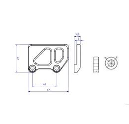 Protezione pompa freno posteriore CNC Racing per Ducati SuperSport 950 21-23 per Pedane CNC Racing