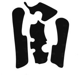 Protezioni telaio Vibram in gomma per KTM 500 EXC 12-15 colore nero